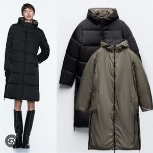 ZARA Reversible Anorak Puffer Jacket sz. S